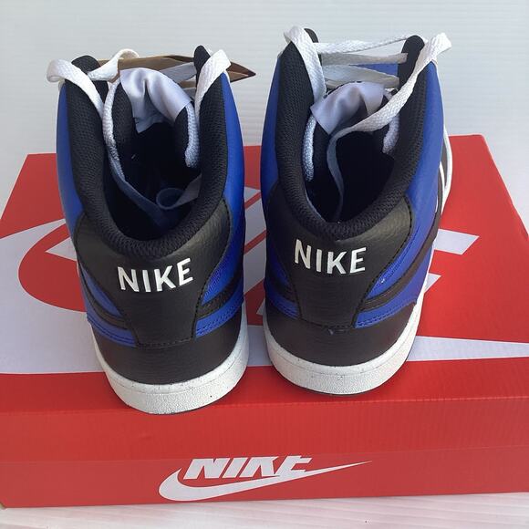 Nike Court Vision Mid Sneaker Shoes Mens 10.5 Blue Black White Athletic New - Picture 4 of 9